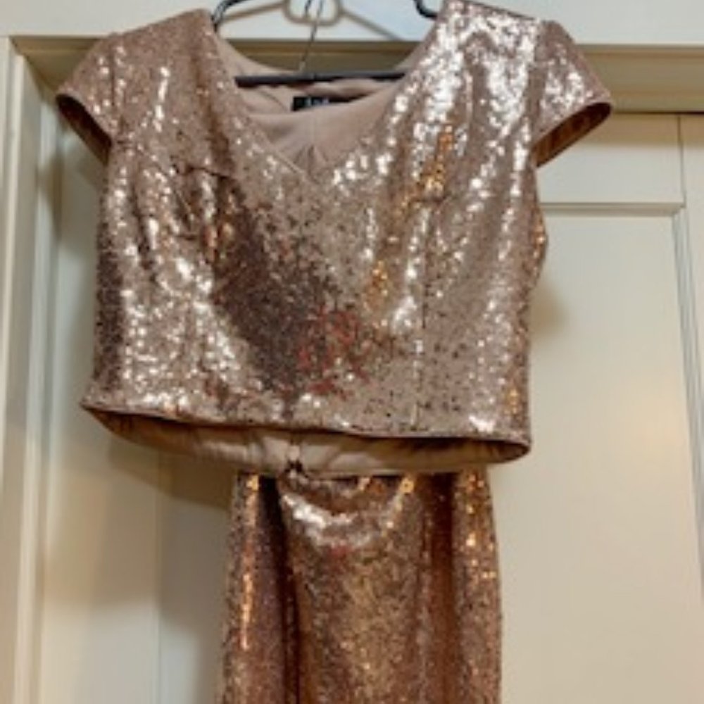 Peach Sequin Outfit S